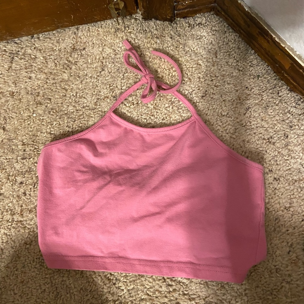 pink halter top